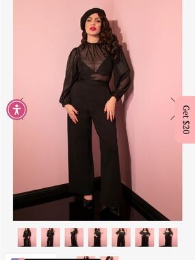 Vixen by Micheline Pitt- Vacation Pants Black Ponte